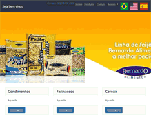 Tablet Screenshot of bernardoalimentos.com.br